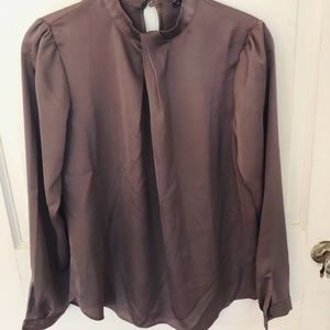 Taupe silky blouse